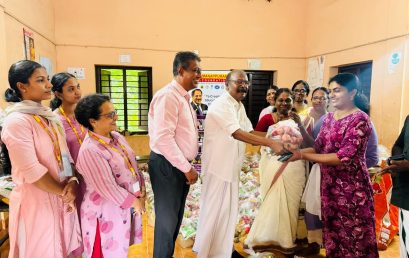 Donation of Grocery Kits for Flood Affected at Government Vocational Higher Secondary School, Cherpu