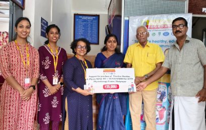 Donation of Traction Machine and Mini MS + Tens Combo Physiotherapy Centre of ACTS , Thriprayar