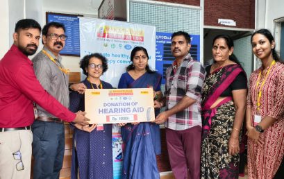 Donation of Hearing Aid to Sushith of Nattika