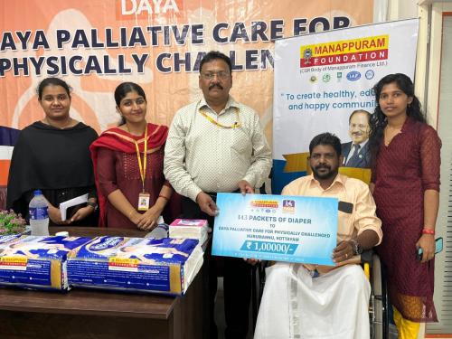 Donation of Diapers to 50 Cerebral Palsy Students of Daya Palliative Care for Physically Challenged